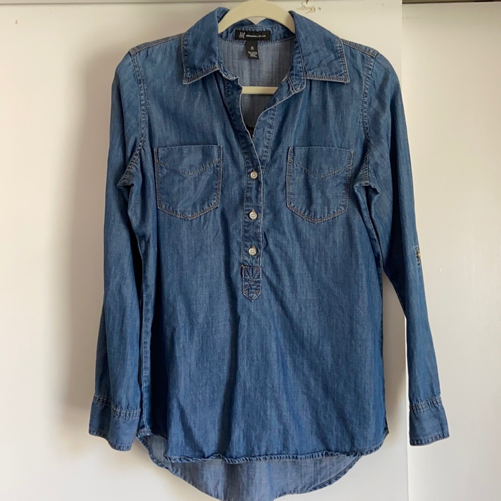 INC Chambray Denim Shirt